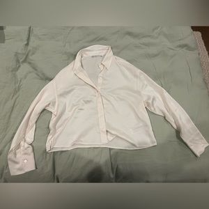 Abercrombie Silk White Button Down